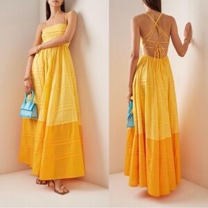 STAUD Brigitte Dress in Golden Persimmon